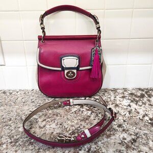 Coach Legacy New Willis Colorblock Leather 19031 Silver Berry Slate Satchel